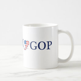 私はGOPのクラシックで白いコーヒー・マグを愛します コーヒーマグカップ