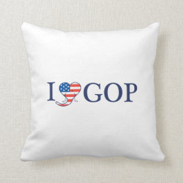"私はGOP" 16"をx 16"枕愛します クッション