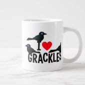 私はGracklesを愛します ジャンボコーヒーマグカップ (右)