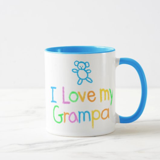 私はGrampaの私のマグを愛します マグカップ (右)