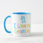 私はGrampaの私のマグを愛します マグカップ (左)