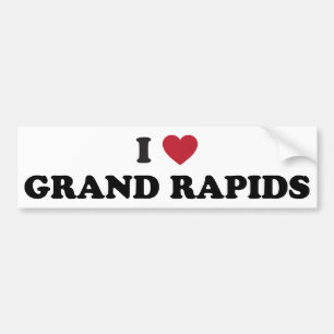 私はGrand Rapidsミシガン州を愛します バンパーステッカー