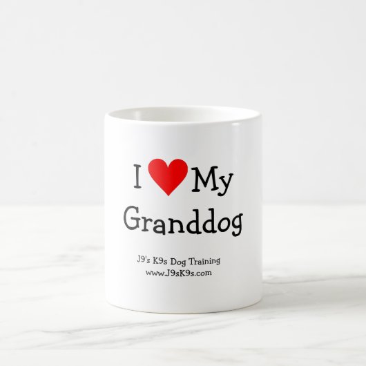 私はGranddogの私のマグを愛します コーヒーマグカップ (中央)