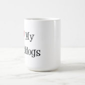 私はGranddogsの私のマグを愛します コーヒーマグカップ (中央)