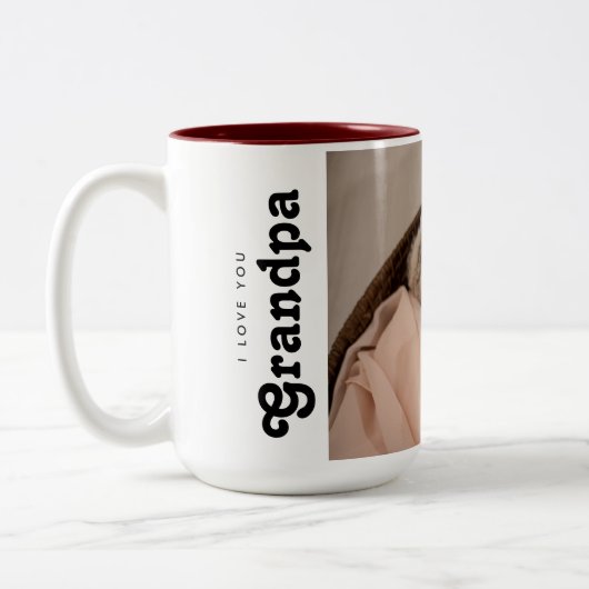 私はGrandpaあなたを愛するベビー ツートーンマグカップ (左)