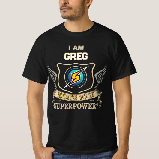 私はGREG あなたの超能力は? Tシャツ (正面)