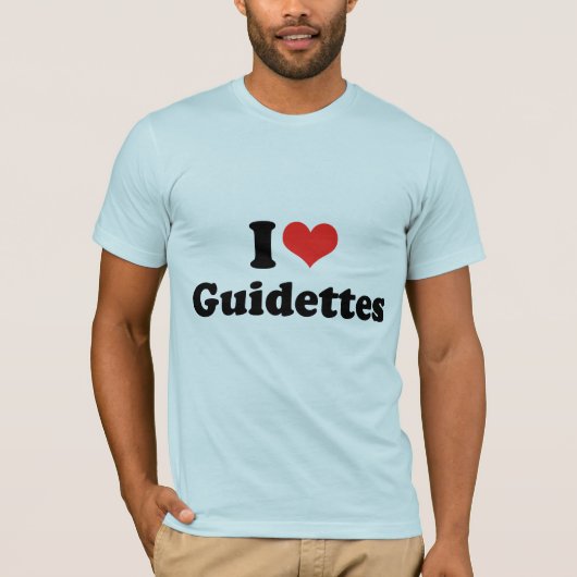 私はGuidettesを愛します Tシャツ (正面)
