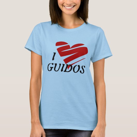 私はGuidosのワイシャツを愛します、 Tシャツ (正面)