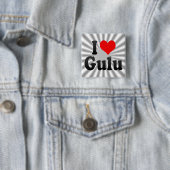 私はGulu、ウガンダを愛します 缶バッジ (インサイチュ)