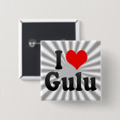 私はGulu、ウガンダを愛します 缶バッジ (正面&裏面)