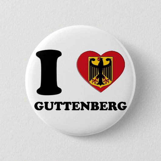 私はGUTTENBERGを愛します 缶バッジ (正面)
