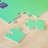 私はGymnastである – 女の子と紫のジムのマットにレオタード ジグソーパズル (側面)