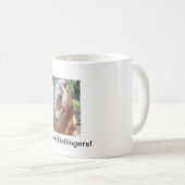 私はHaflingersのマグを愛します コーヒーマグカップ (正面右)
