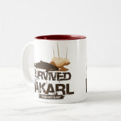 私はHákarlのマグを生き延びました ツートーンマグカップ (正面左)