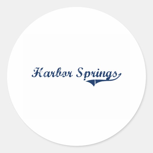 私はHarbor Springsミシガン州を愛します ラウンドシール (正面)