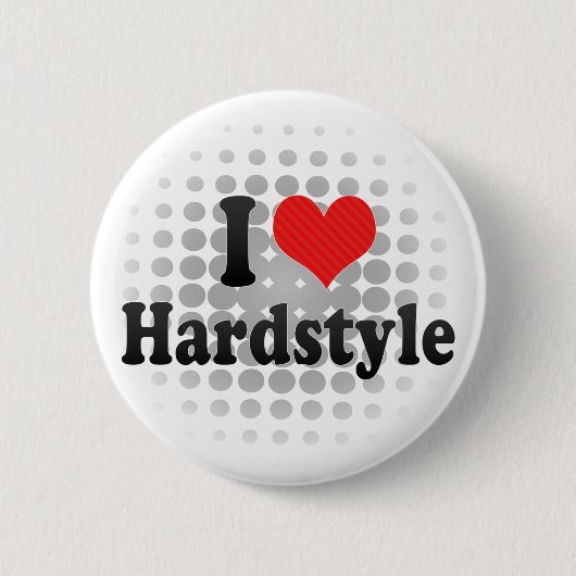 私はHardstyleを愛します 缶バッジ (正面)