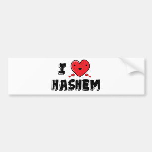 私はHashemを愛します バンパーステッカー