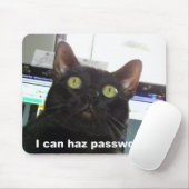 私はHazパスワード猫できます マウスパッド (マウス)