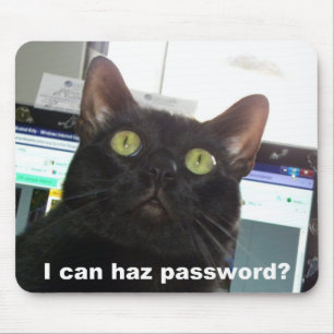 私はHazパスワード猫できます マウスパッド