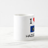 私はHazletonペンシルバニアを愛します コーヒーマグカップ (中央)