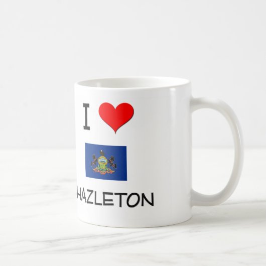 私はHazletonペンシルバニアを愛します コーヒーマグカップ (右)