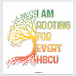 私はHBCUごとに応援している シール