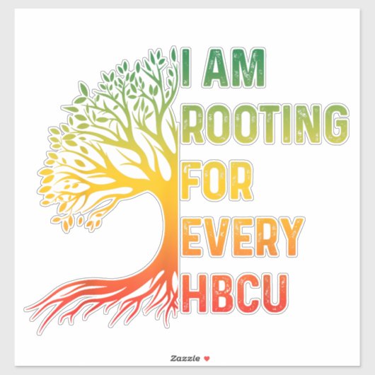 私はHBCUごとに応援している シール (シート)