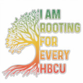 私はHBCUごとに応援している シール (正面)