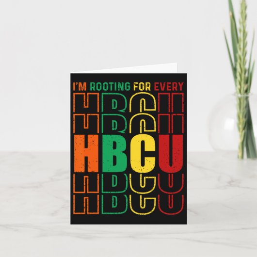 私はHbcuの黒い歴史の月のGraごとに応援している カード (正面)