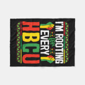 私はHbcuの黒い歴史の月のStuごとに応援している フリースブランケット (正面(横))