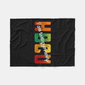 私はHbcuの黒い歴史の月のStuごとに応援している フリースブランケット (正面(横))