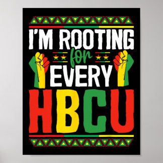 私はHbcuの黒い歴史の月のStuごとに応援している ポスター