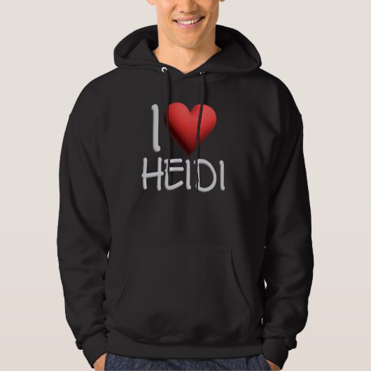 私はHeidiの名前パーソナライズされた女の女性の友人H パーカ (正面)