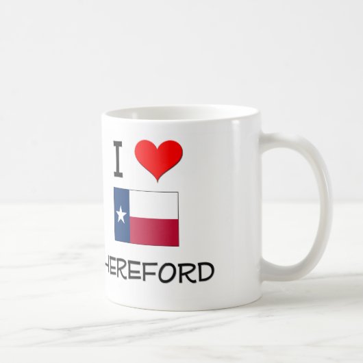 私はHerefordテキサス州を愛します コーヒーマグカップ (右)