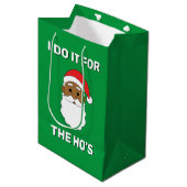 私はHoのアフリカ系アメリカ人サンタ・グリーンのためにやっている ミディアムペーパーバッグ (正面アングル)