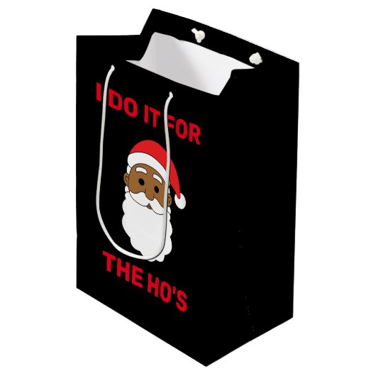 私はHoのアフリカ系アメリカ人サンタ・ブラックのためにやっている ミディアムペーパーバッグ (正面アングル)