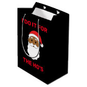 私はHoのアフリカ系アメリカ人サンタ・ブラックのためにやっている ミディアムペーパーバッグ (裏面アングル)