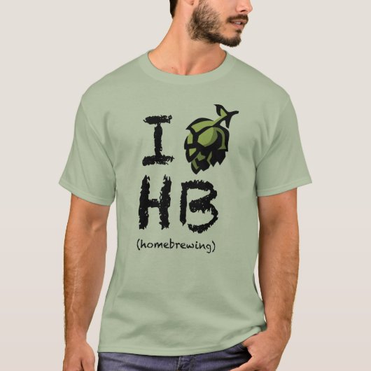 私はHomebrewingを愛します Tシャツ (正面)
