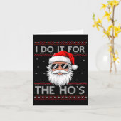 私はHo's Santa Sunglesのクリスマスクリスマスのためにそれをする カード (黄色い花)