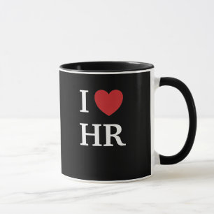 私はHR IのハートHRを人的資源2味方しました愛します マグカップ