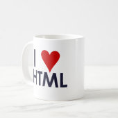 私はHTML - sitepoint.com --を愛します コーヒーマグカップ (正面左)