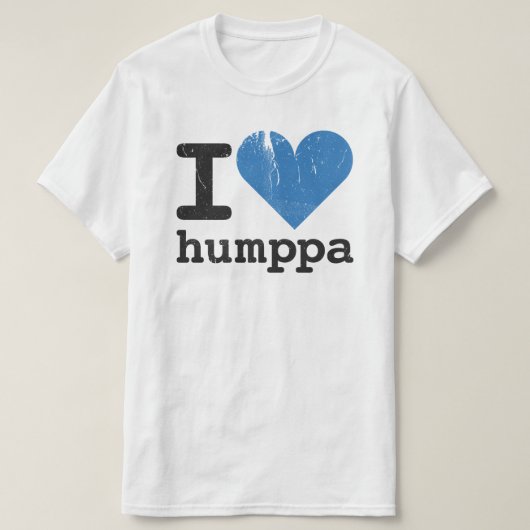 私はHumppaのブルー値のTシャツを愛します Tシャツ (デザイン正面)