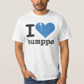 私はHumppaのブルー値のTシャツを愛します Tシャツ (正面)