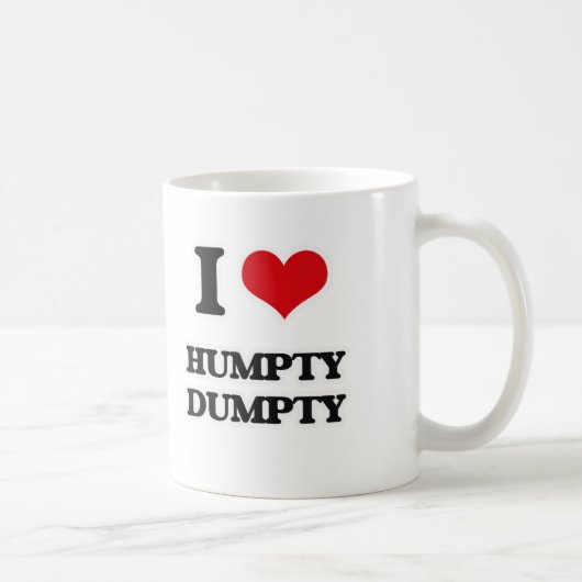 私はHumpty Dumptyを愛します コーヒーマグカップ (右)