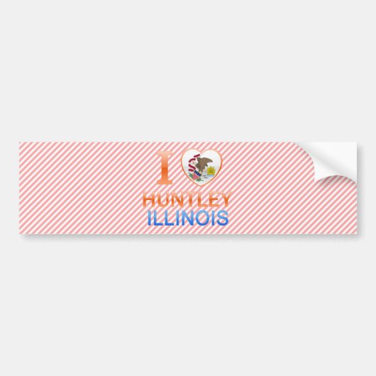 私はHuntley、ILを愛します バンパーステッカー (正面)