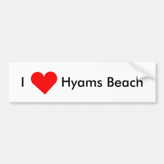 私はHyamsのビーチを愛します バンパーステッカー
