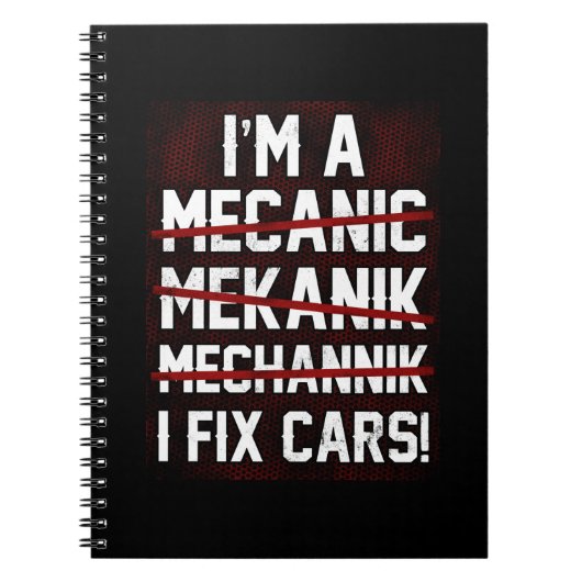 私はI固定の車の航空機整備士ディーゼル整備士 ノートブック (正面)