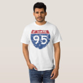 私はI-95を憎みます Tシャツ (正面フル)