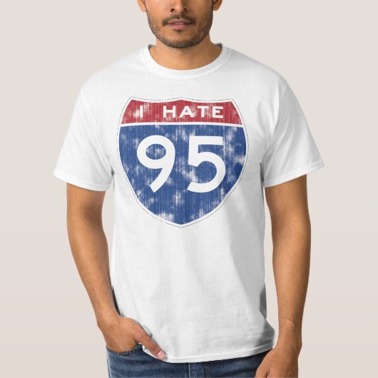私はI-95を憎みます Tシャツ (正面)