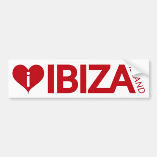 私はIbizaの島のバンパーステッカーを愛します バンパーステッカー